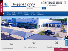Tablet Screenshot of hugginshonda.com